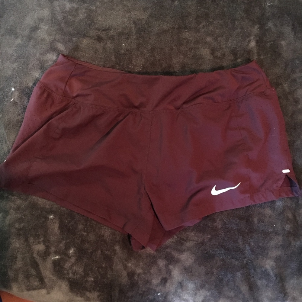 SOLD maroon 3” nike running shorts great condition